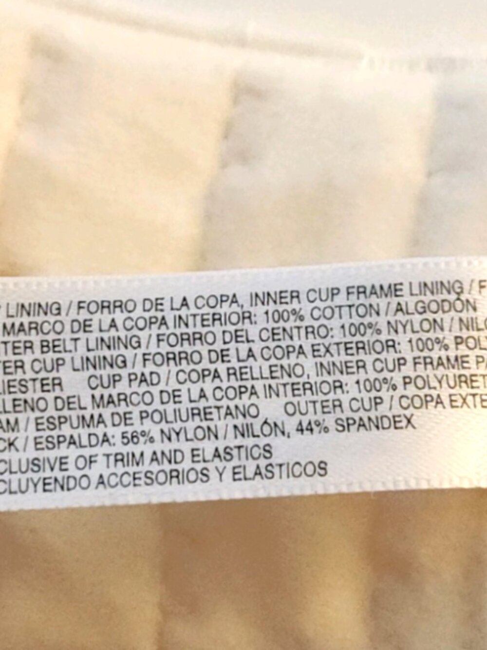 WonderBra Strapless Padded Underwired Plunge 36D Ivory Satin MISSING STRAPS 7262 - Picture 7 of 8